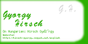 gyorgy hirsch business card